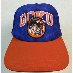 Dragon Ball Z Goku Men's Blue Trucker Hat Bird Studios TOEI Anime OSFM Snapback